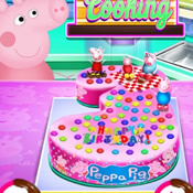 Bolo de aniversário de Peppa Pig em COQUINHOS